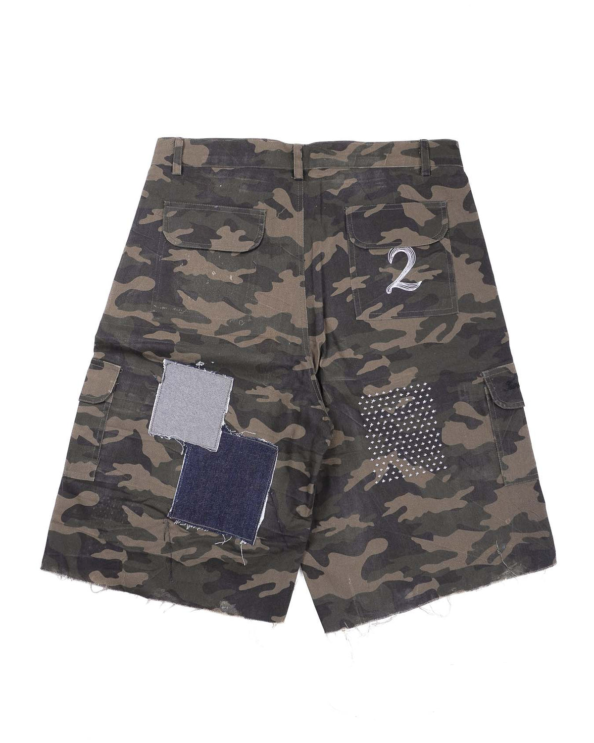 Patched Camo Shorts