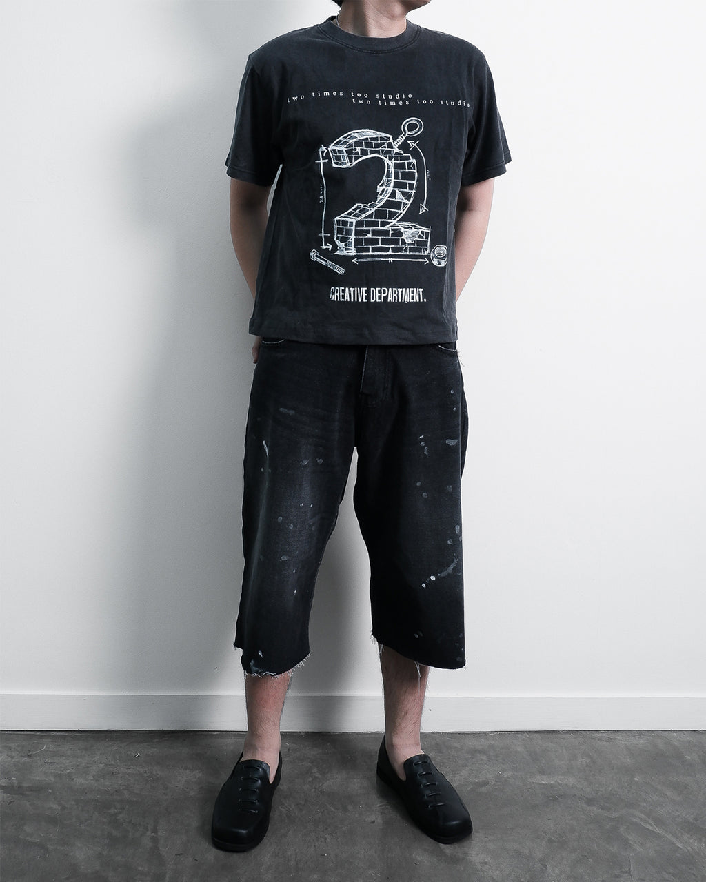 Grunge Splatter Jorts