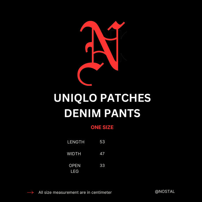 Uniqlo Patches Denim Pants