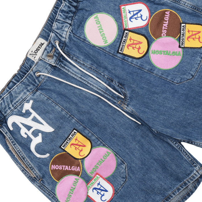 Patches denim Short