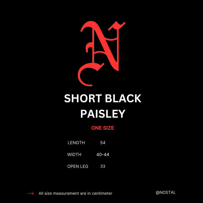 Black Paisley Short