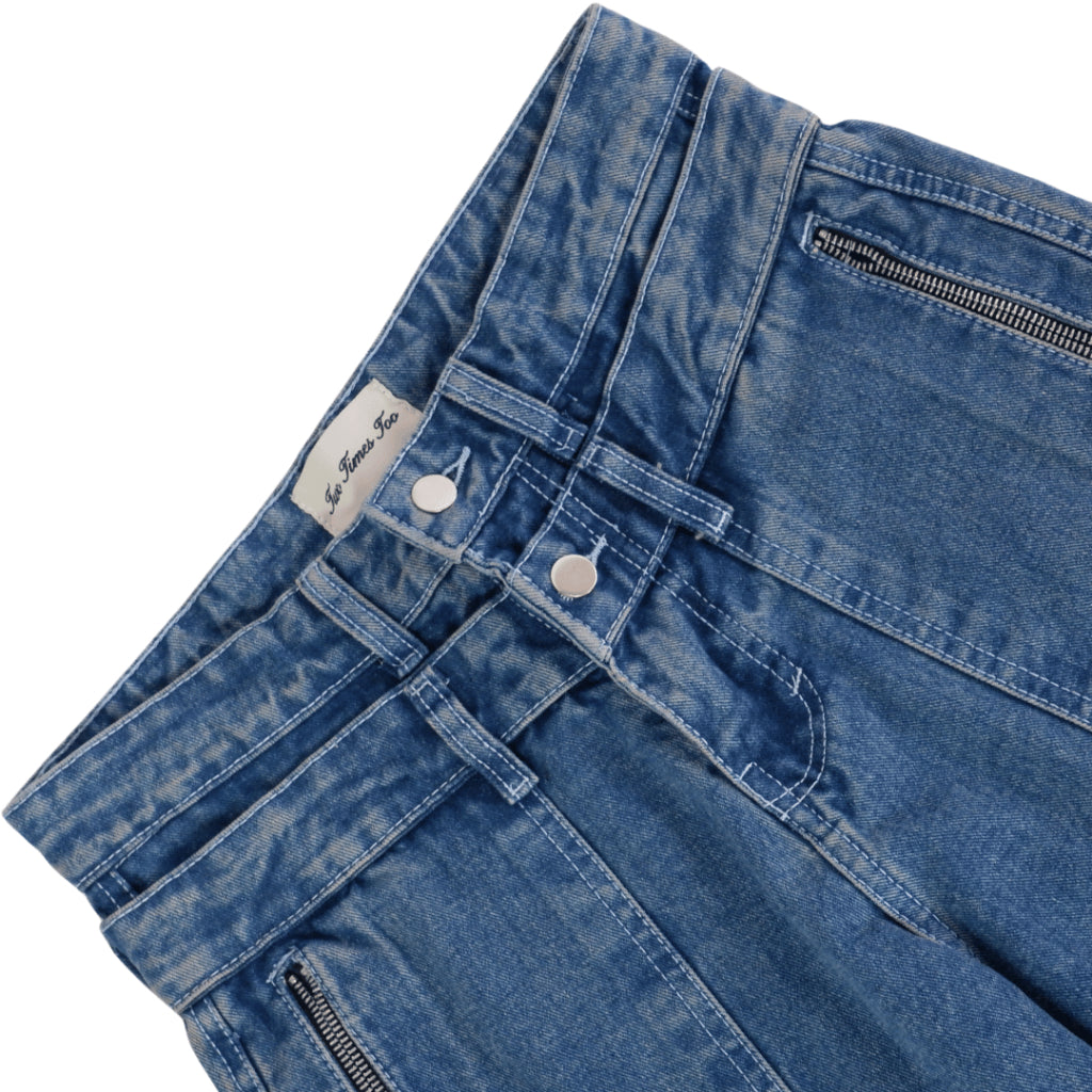 Double Knee Washed Denim