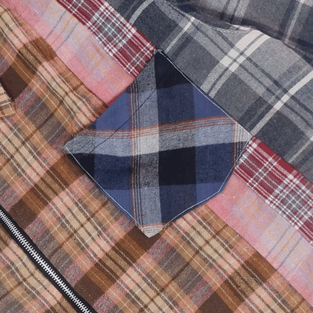 8 Cuts Zipper Flannel