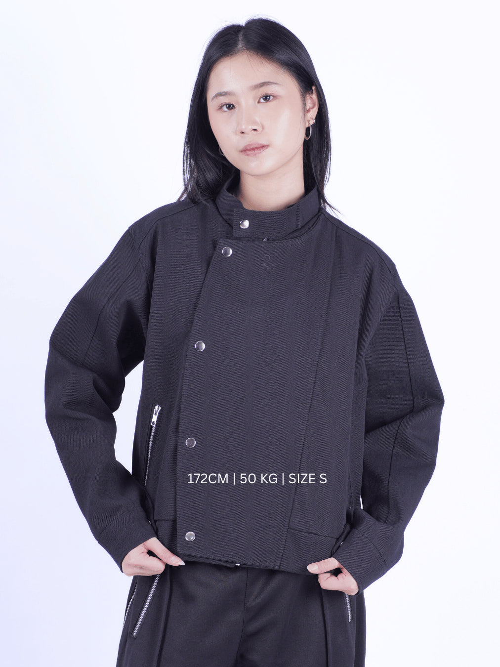 Asymetrical Zipper Crewneck
