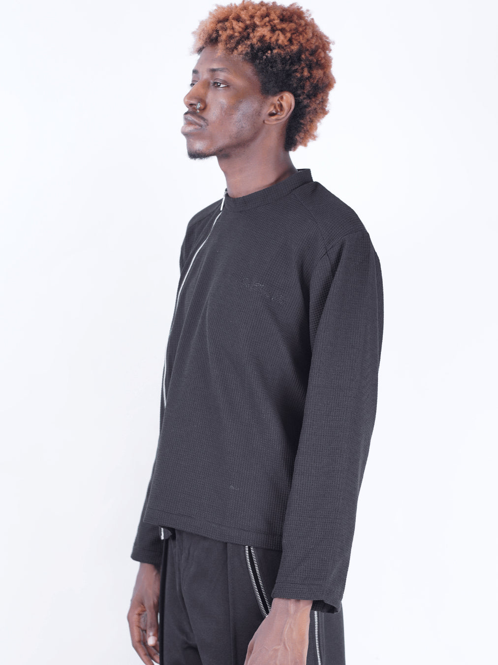 Asymetrical Zipper Crewneck