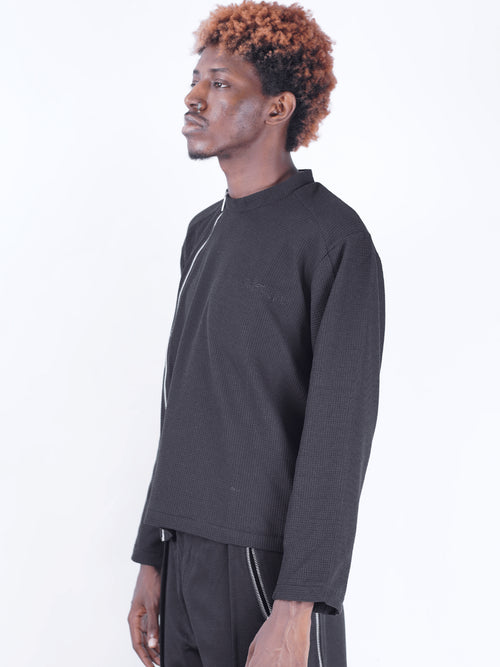 Asymetrical Zipper Crewneck