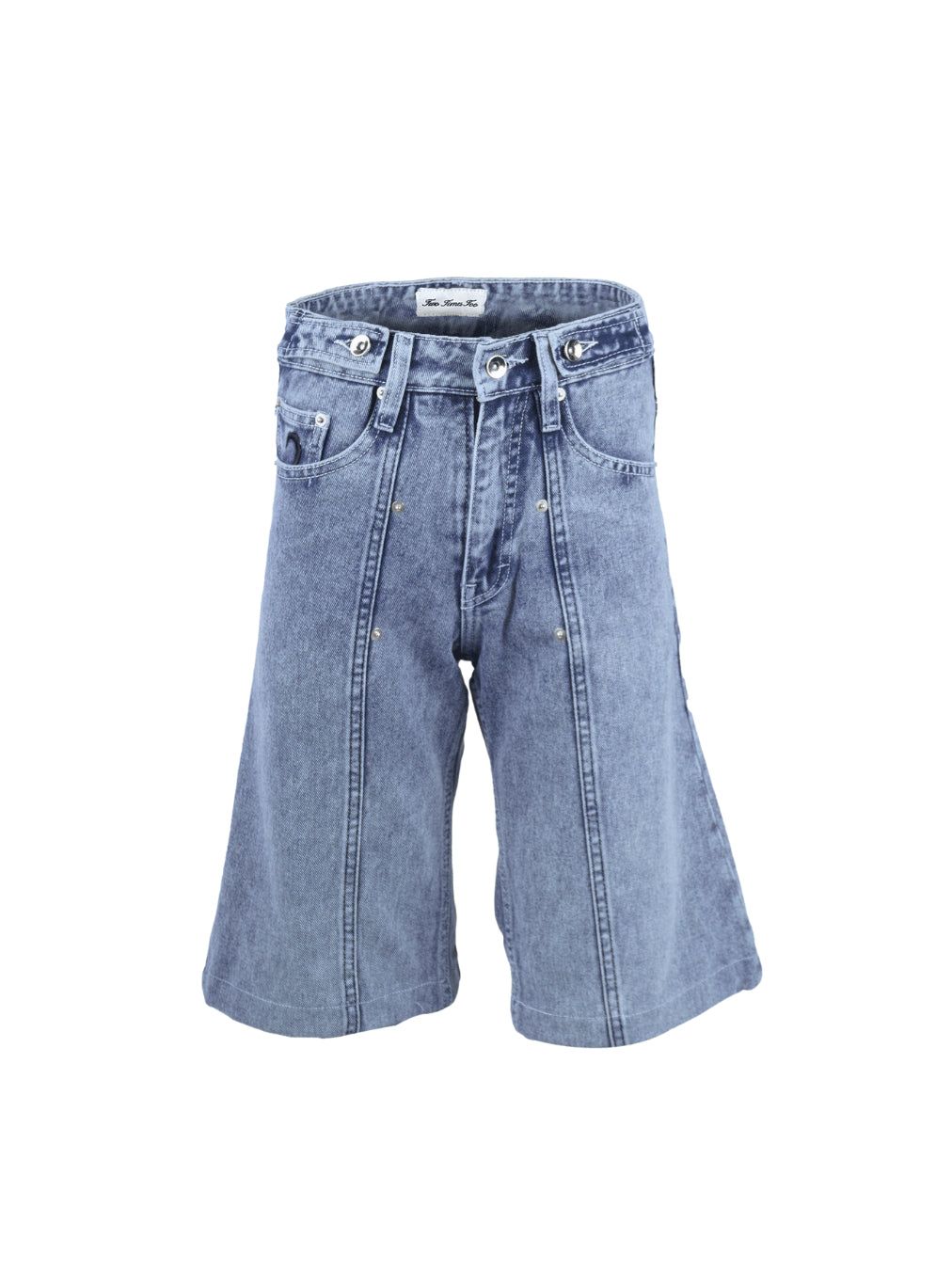Pleated Jorts - Aged Blue