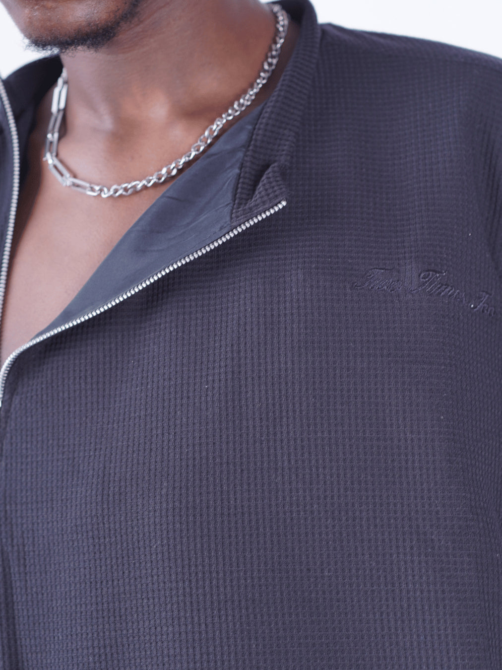 Asymetrical Zipper Crewneck