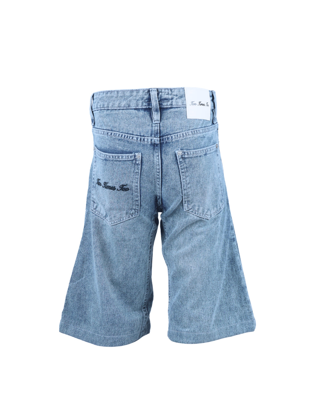 Pleated Jorts - Aged Blue