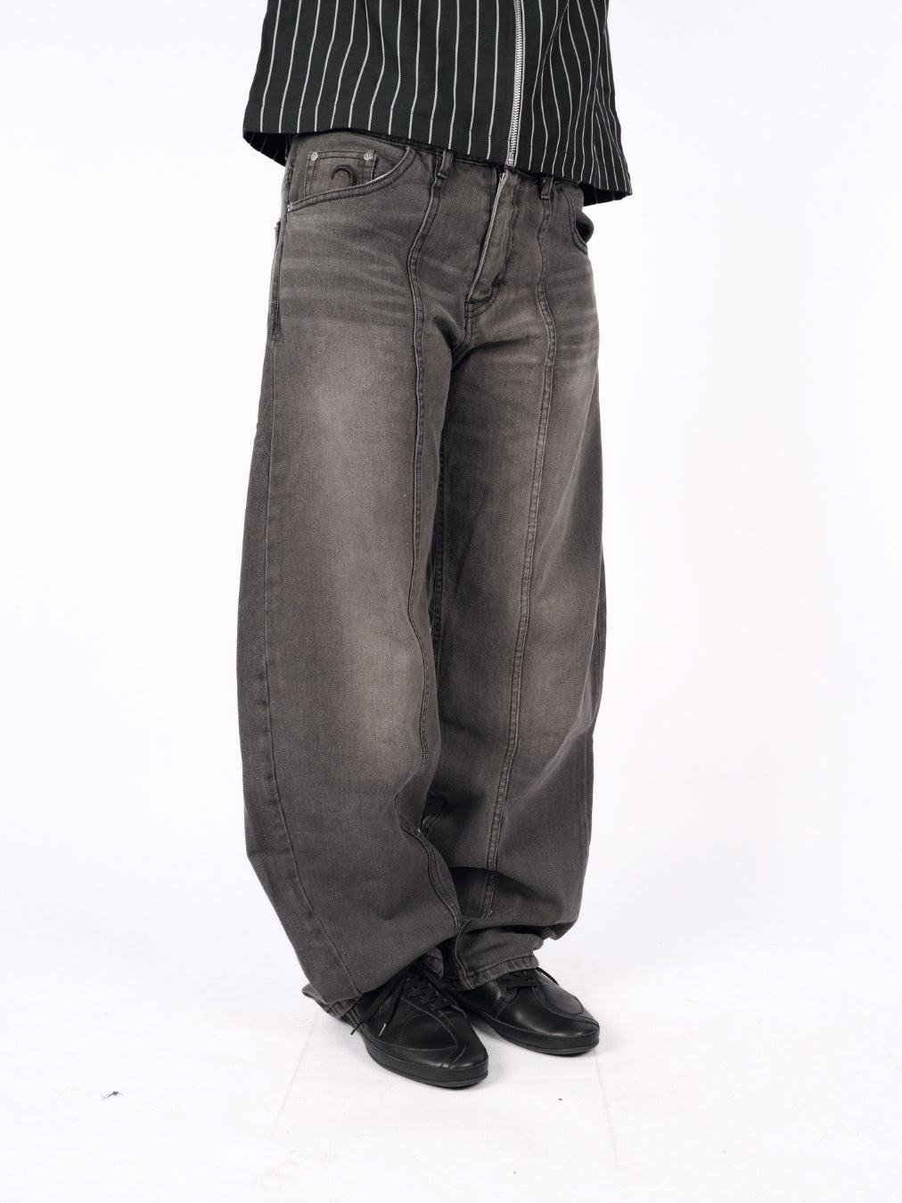 Regular Balloon Denim - Aged Black