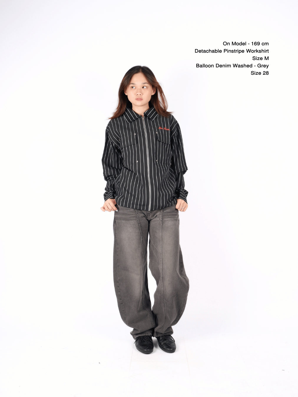 Regular Balloon Denim - Aged Black