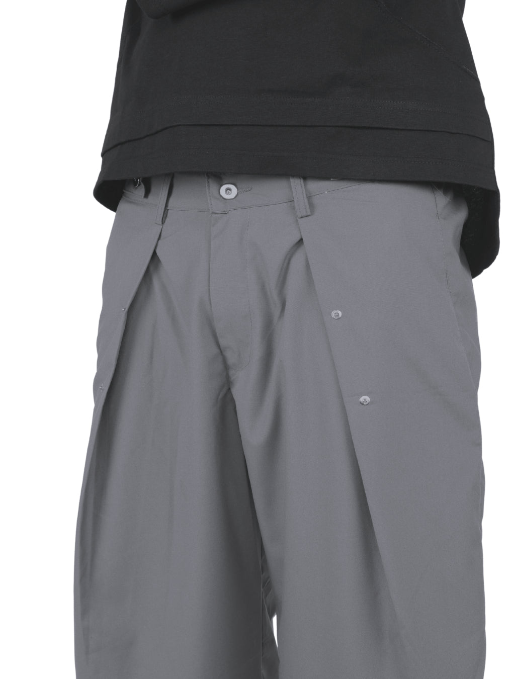 Balloon Pleated Trousers - Charcoal