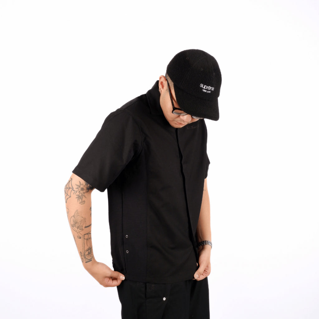 Two Tone Holiday Work Shirt - Black/Black