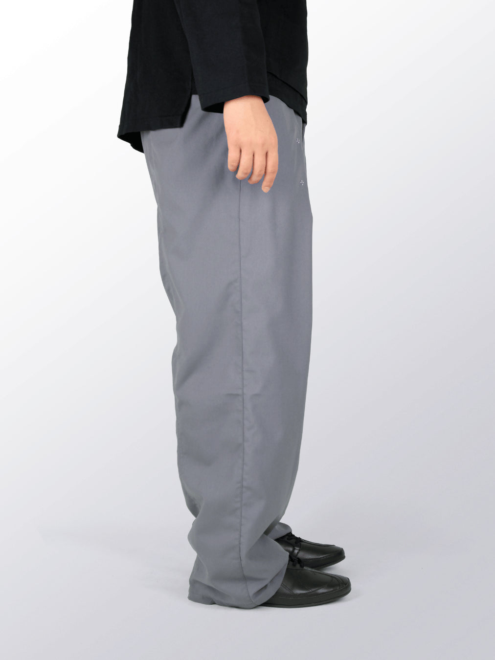 Balloon Pleated Trousers - Charcoal