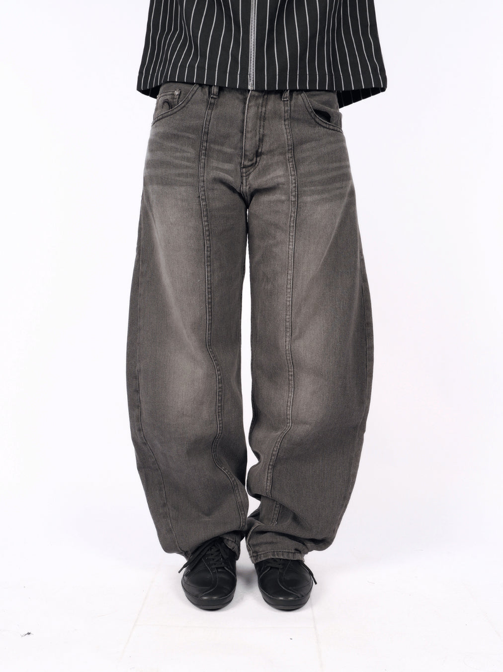 Regular Balloon Denim - Aged Black