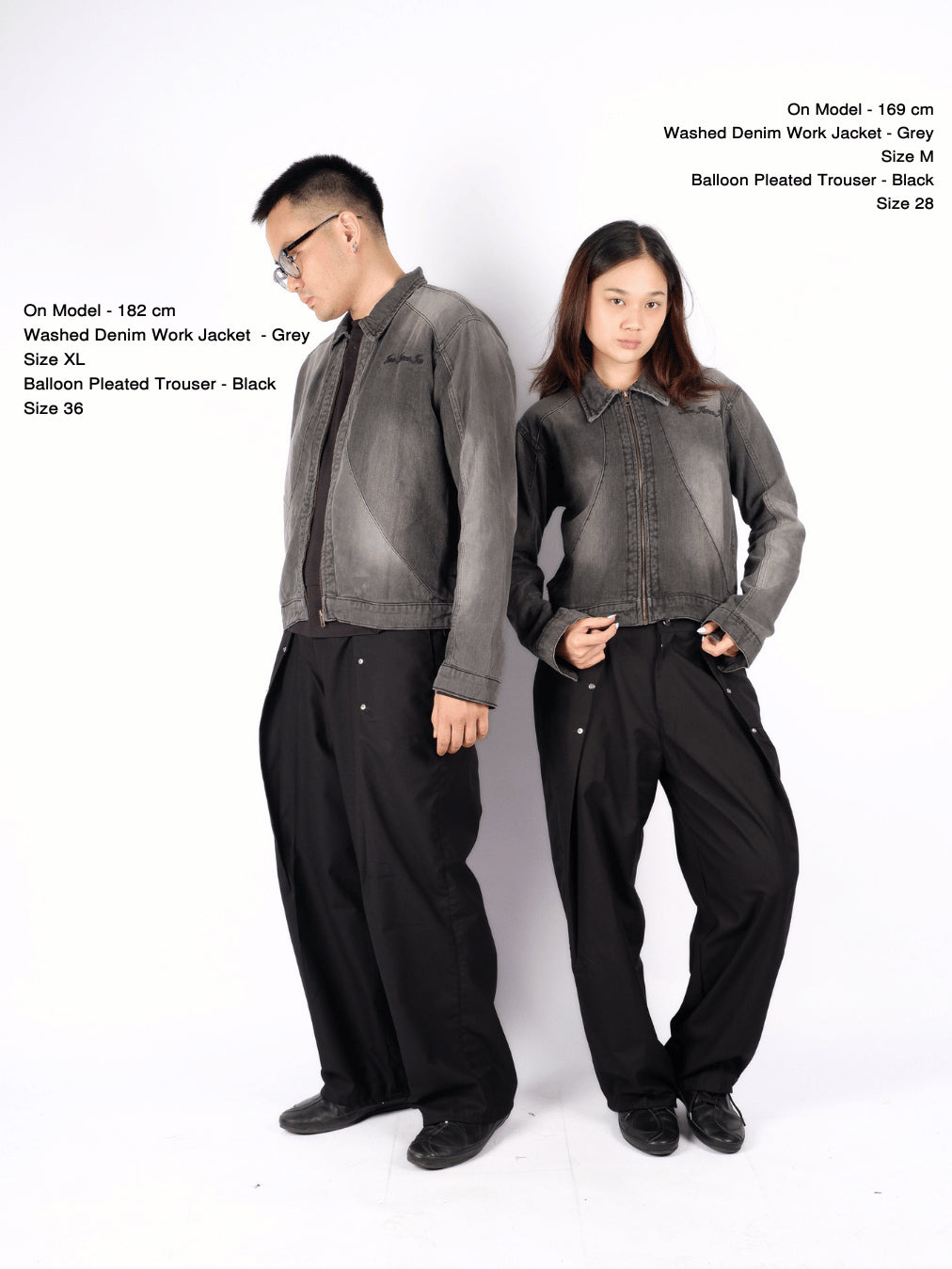 Work Jacket Denim - Aged Black