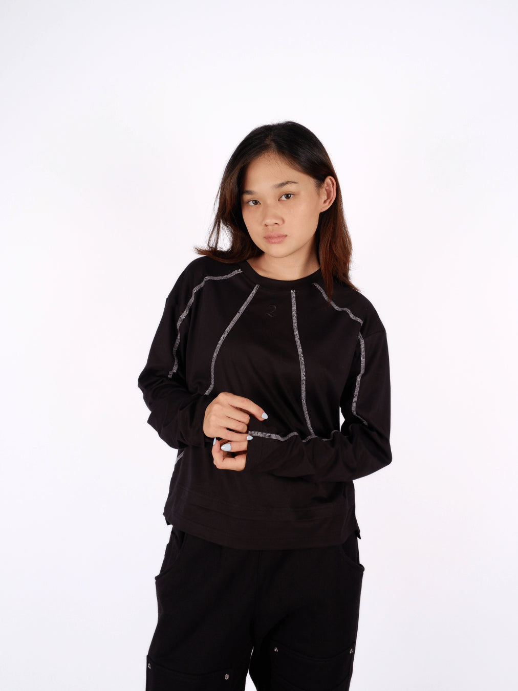 Boxy Daily Longsleeve Flux Contra White