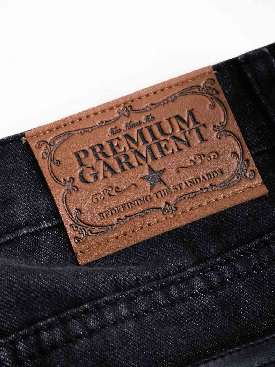 Splattered Cowboy Denim - Washed Black
