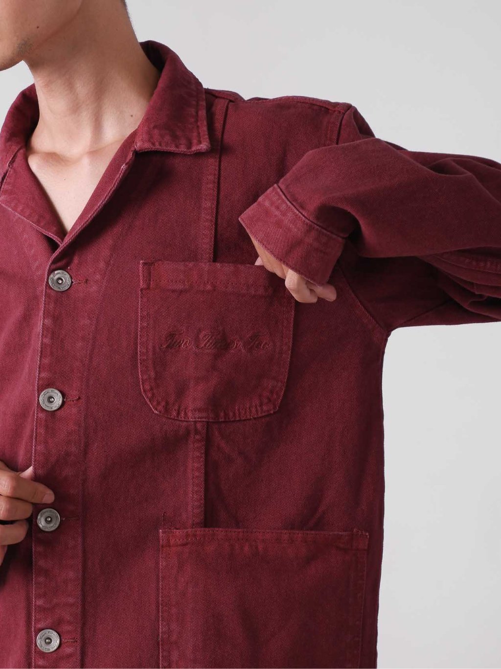 Panel Chore Jacket - Maroon