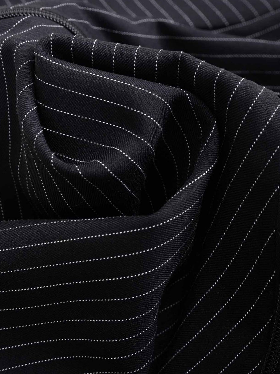 Multi Zip Top Stripe - Black