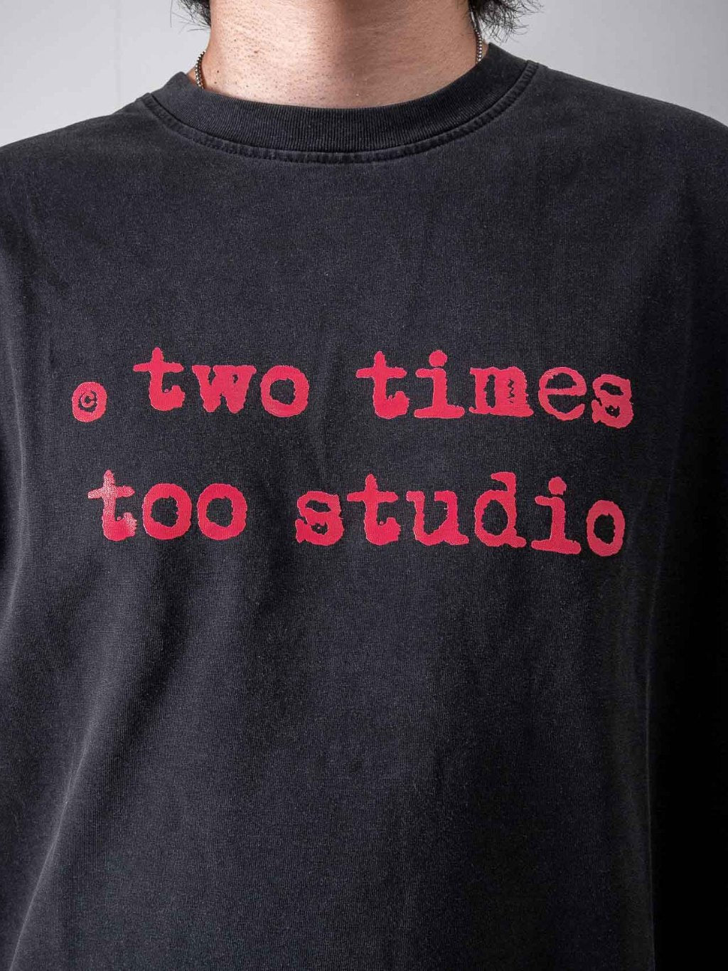 Logo Tee - Aged Black / Pink