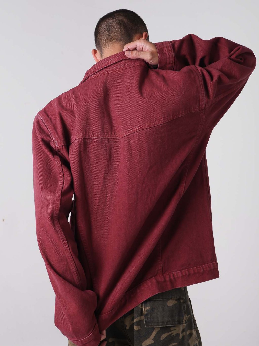 Panel Chore Jacket - Maroon