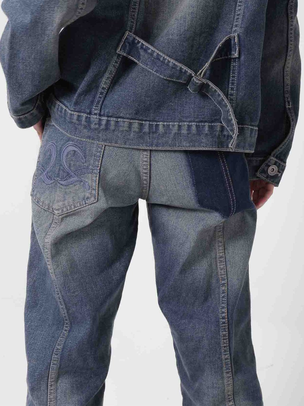 Double Knee Ghost Denim - Vintage blue