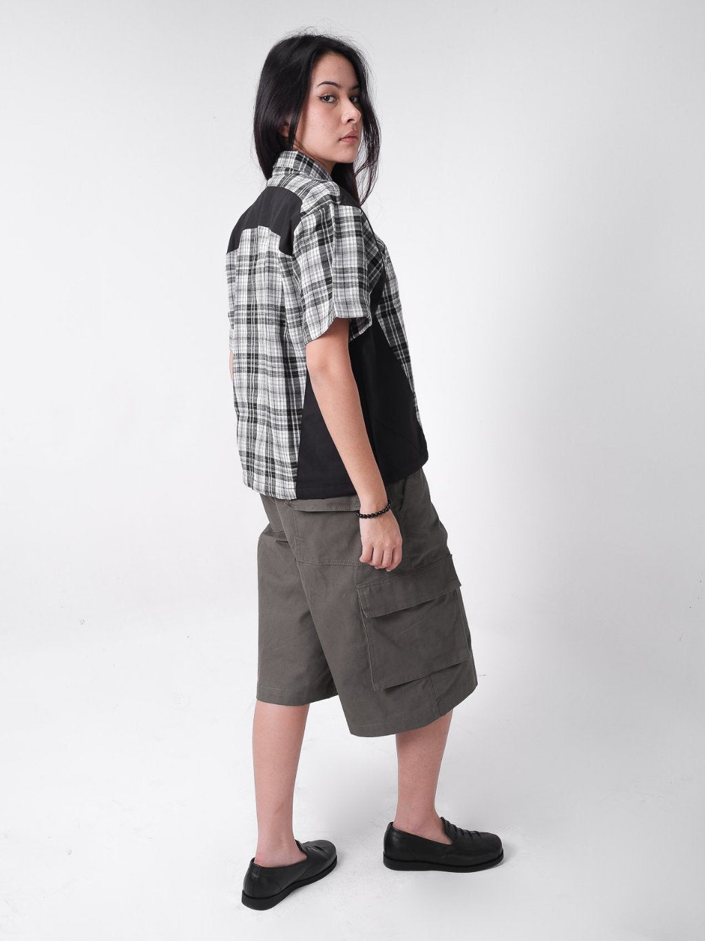 Split Plaid Shirt