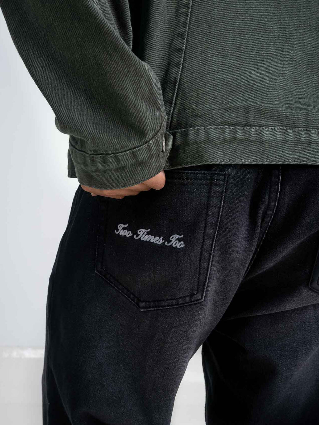 Arc Denim Jacket - Green Army