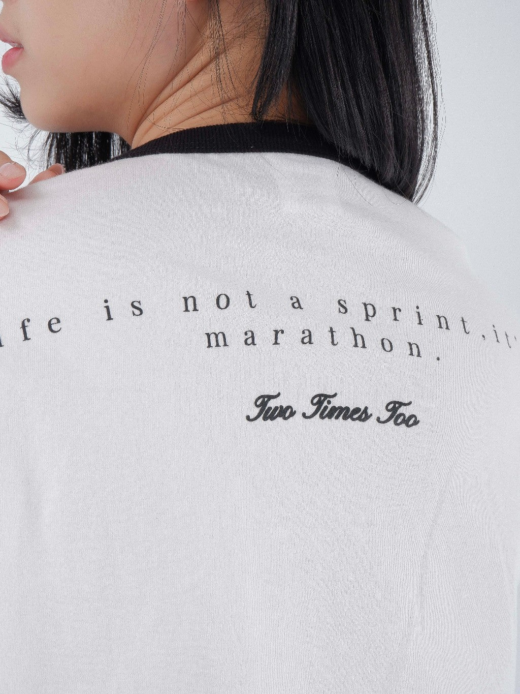 Marathon Ringer Tee - Broken White