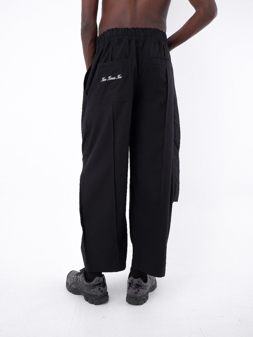 Detachable Layered Trousers - Jet Black