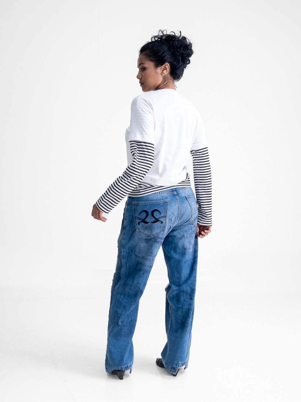 Double Layered Stripe Tee