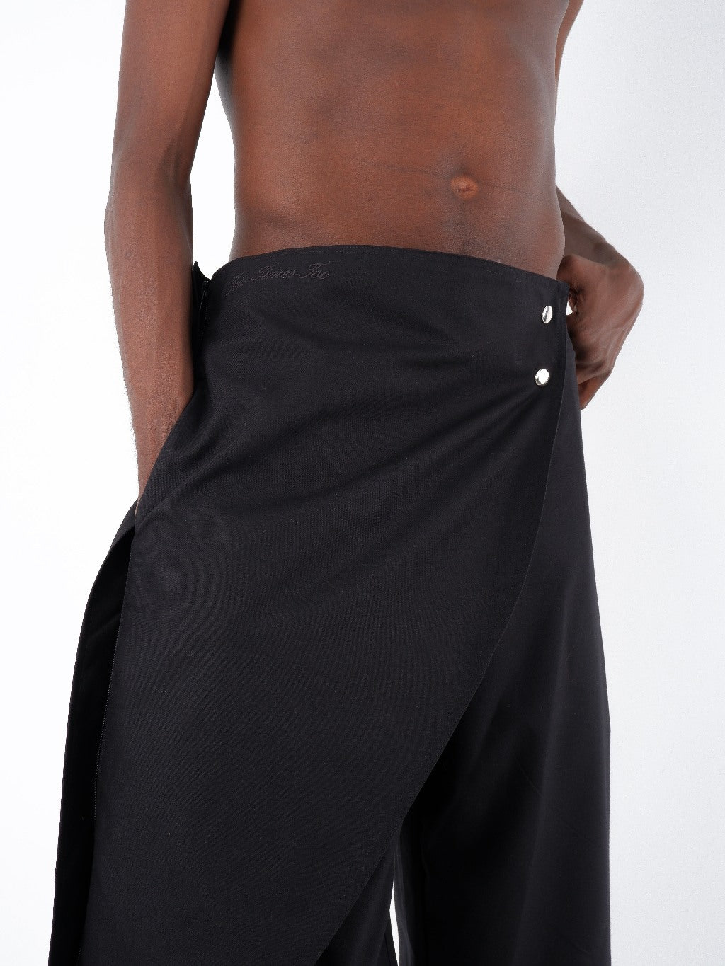 Detachable Layered Trousers - Jet Black
