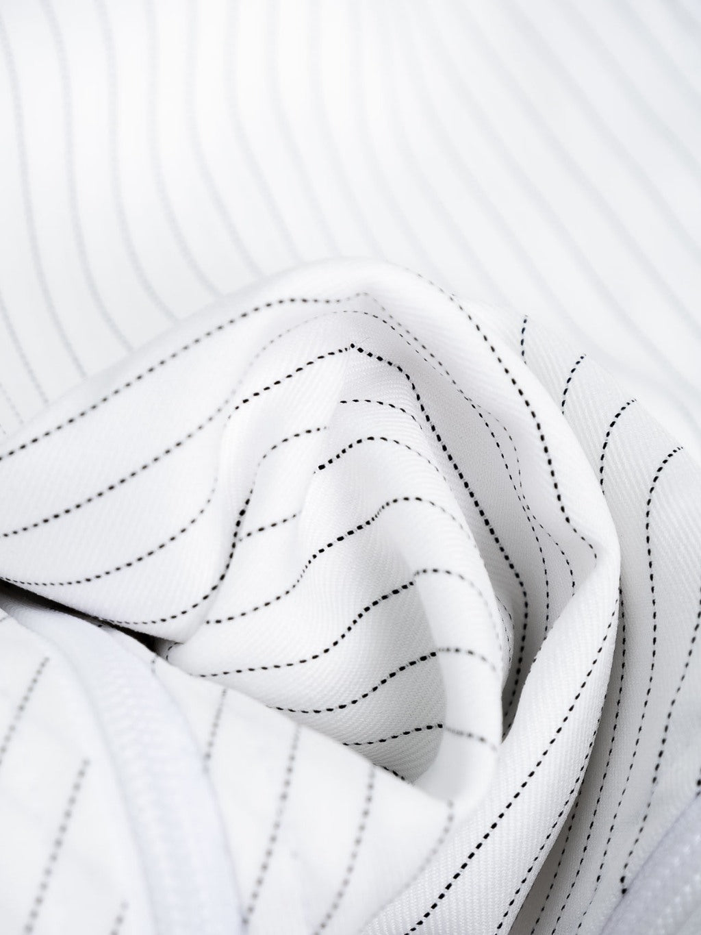Multi Zip Top Stripe - White