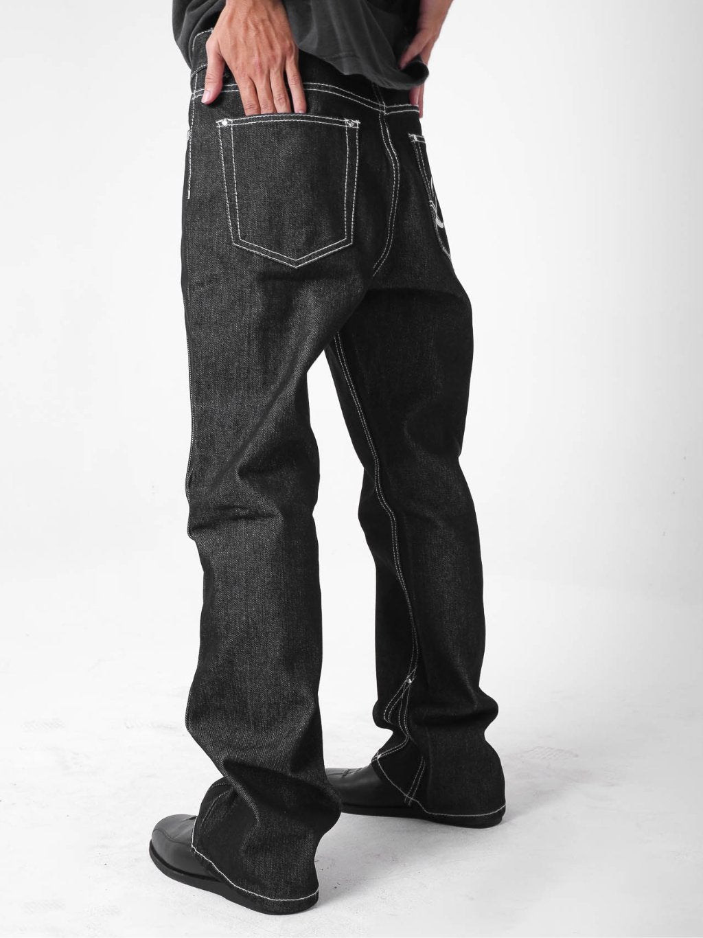 Drift Flared Denim - Raw Black