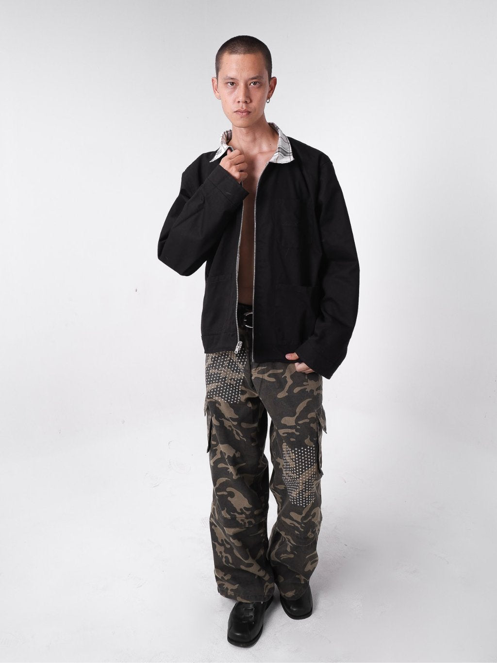 Reversible Type 1 Jacket Plaid/Black