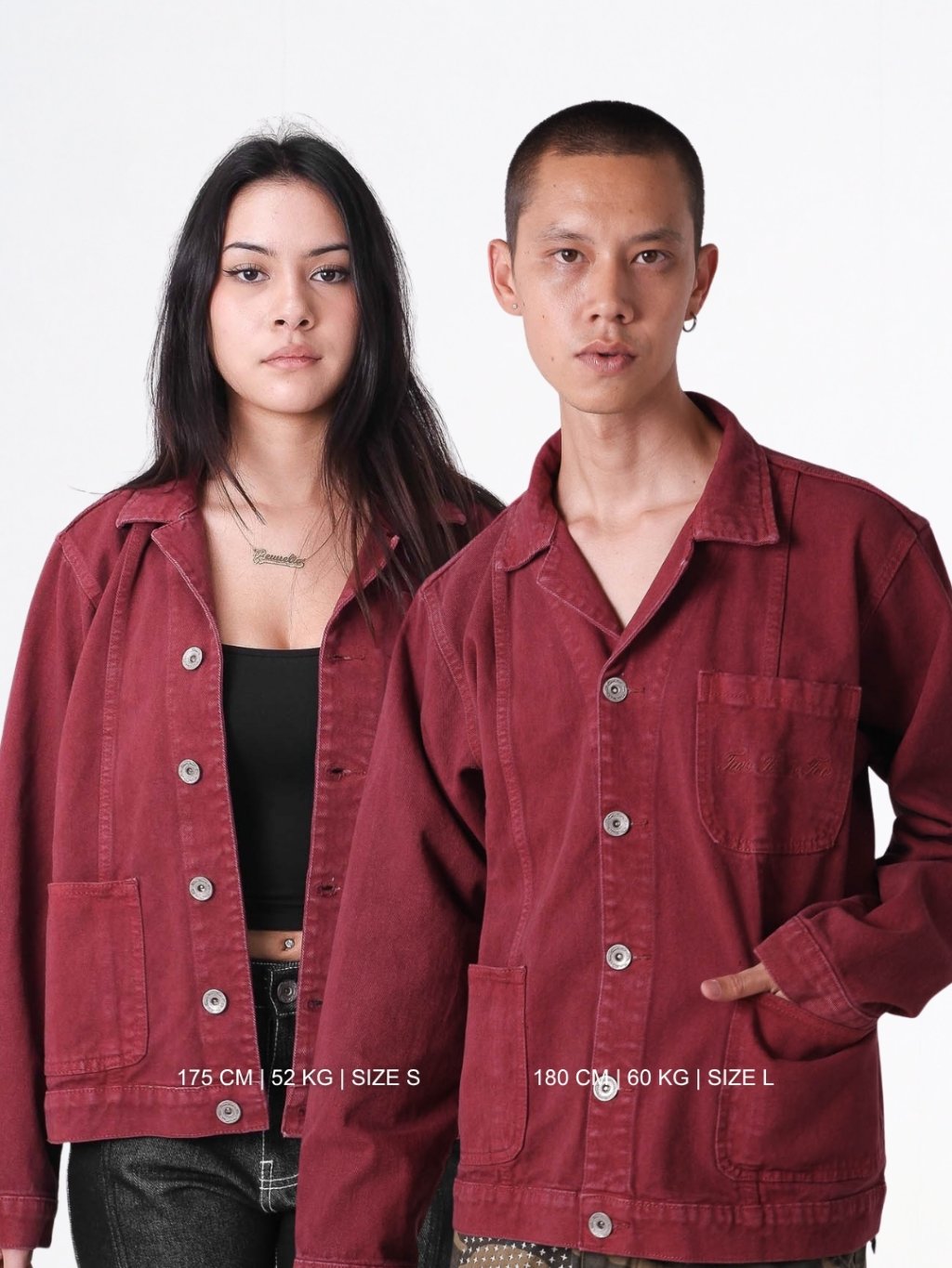 Panel Chore Jacket - Maroon