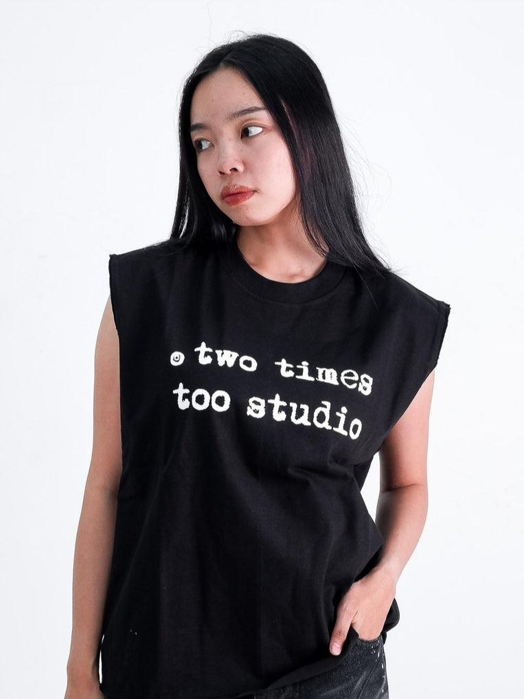 Tanktop Logo Tee - Jet Black / White