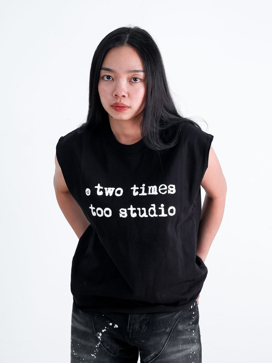 Tanktop Logo Tee - Jet Black / White