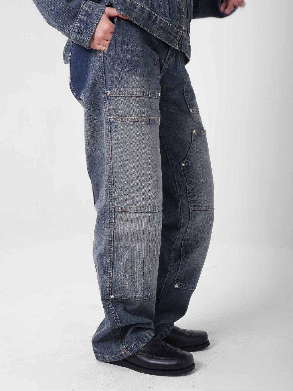 Double Knee Ghost Denim - Vintage blue
