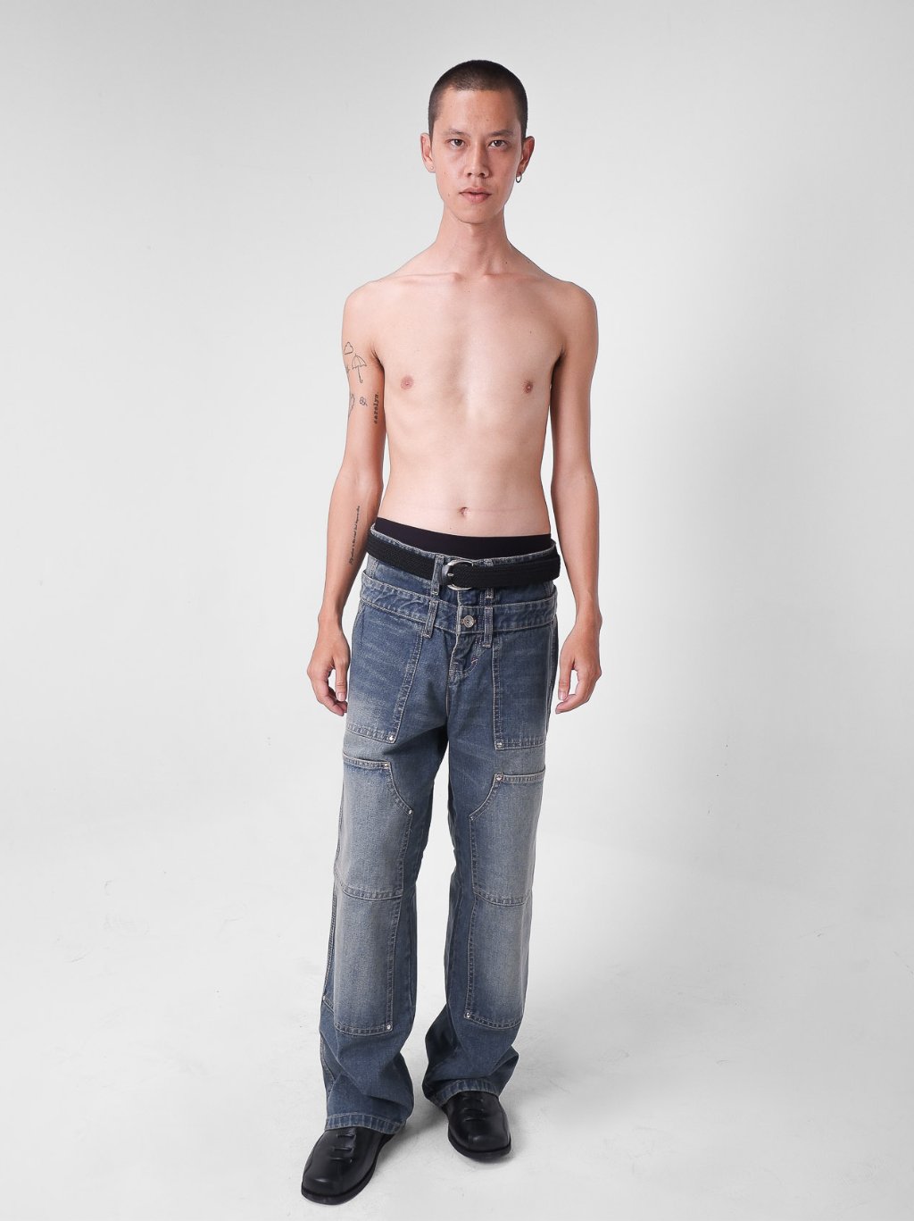 Double Knee Ghost Denim - Vintage blue