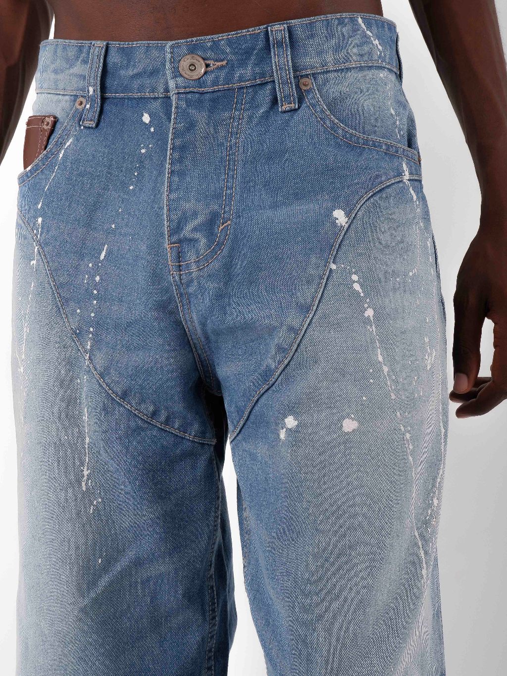 Splattered Cowboy Denim - Washed Blue