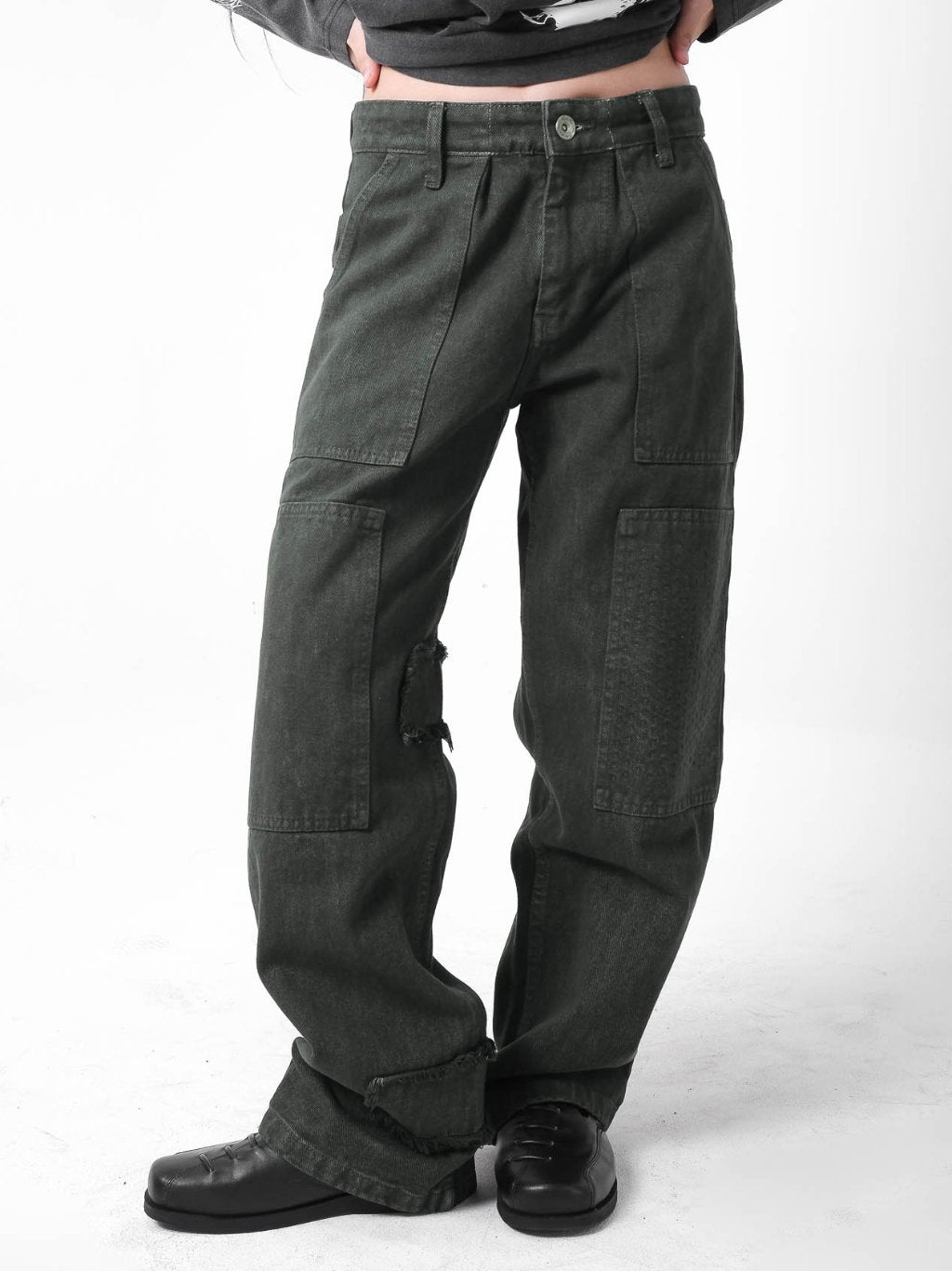 Fieldwork Fatigue Denim Pants - Dark Green