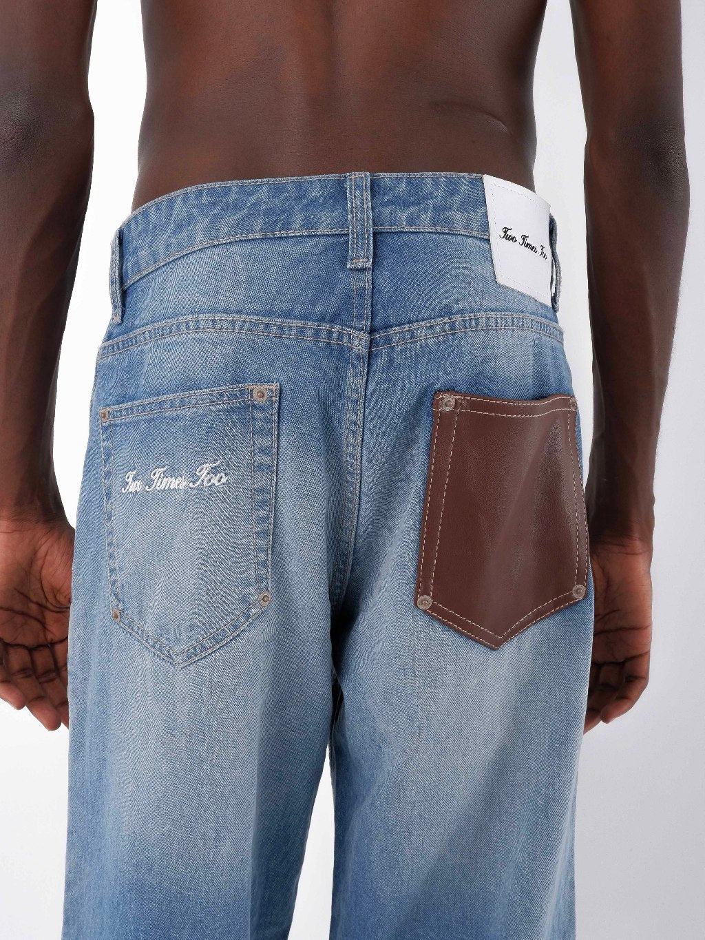 Splattered Cowboy Denim - Washed Blue
