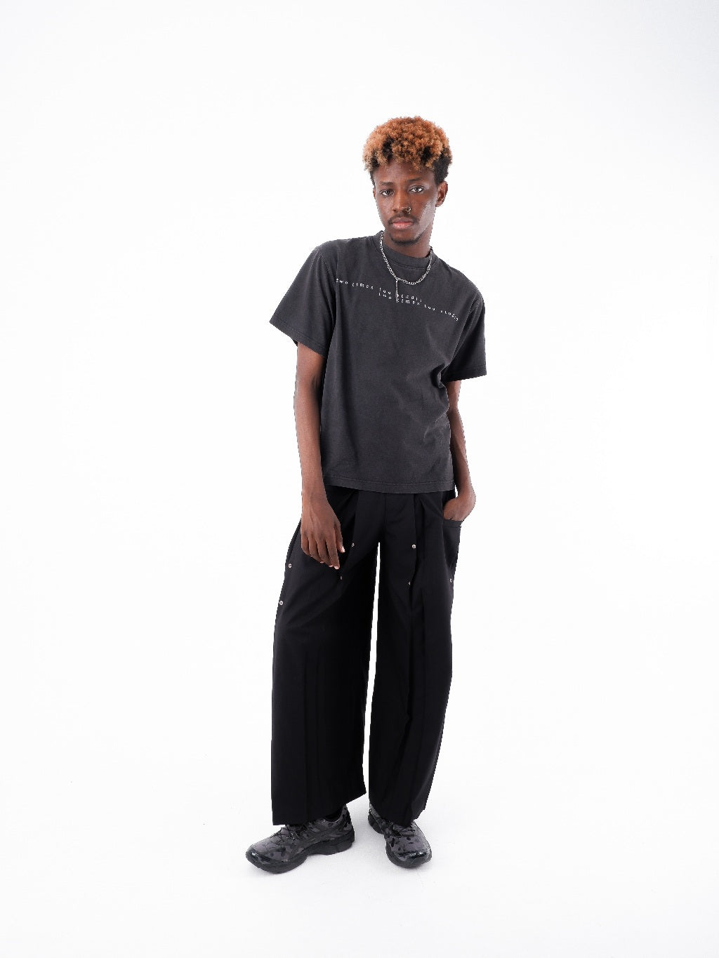 Double Logo Tee - Aged Black