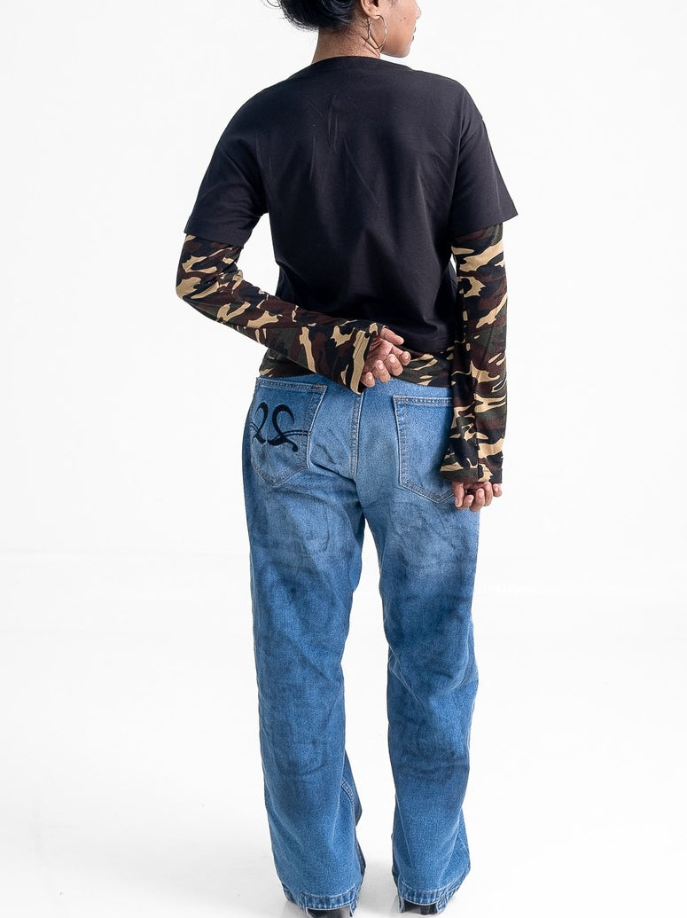 Double Layered Camo Tee