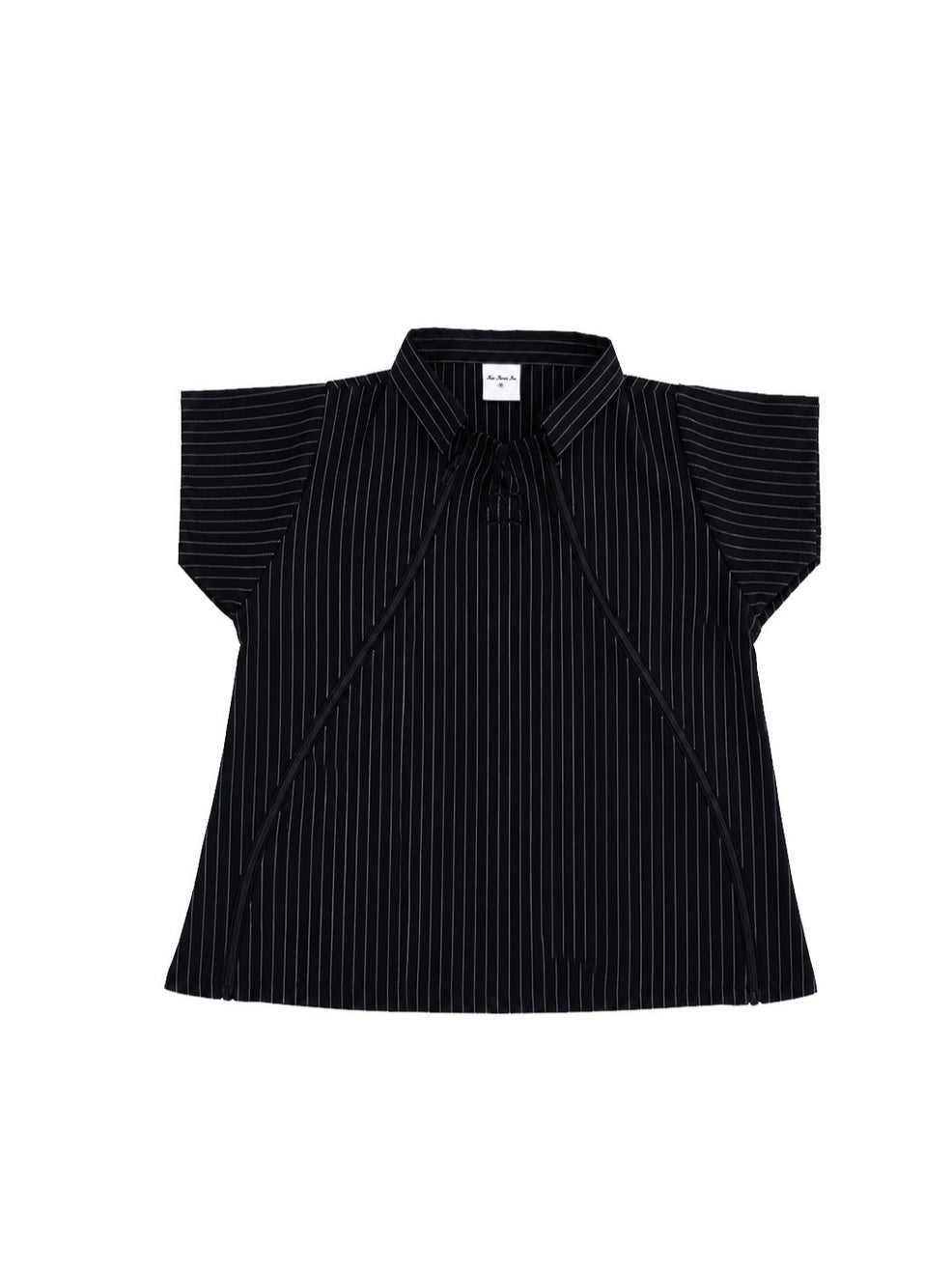 Multi Zip Top Stripe - Black