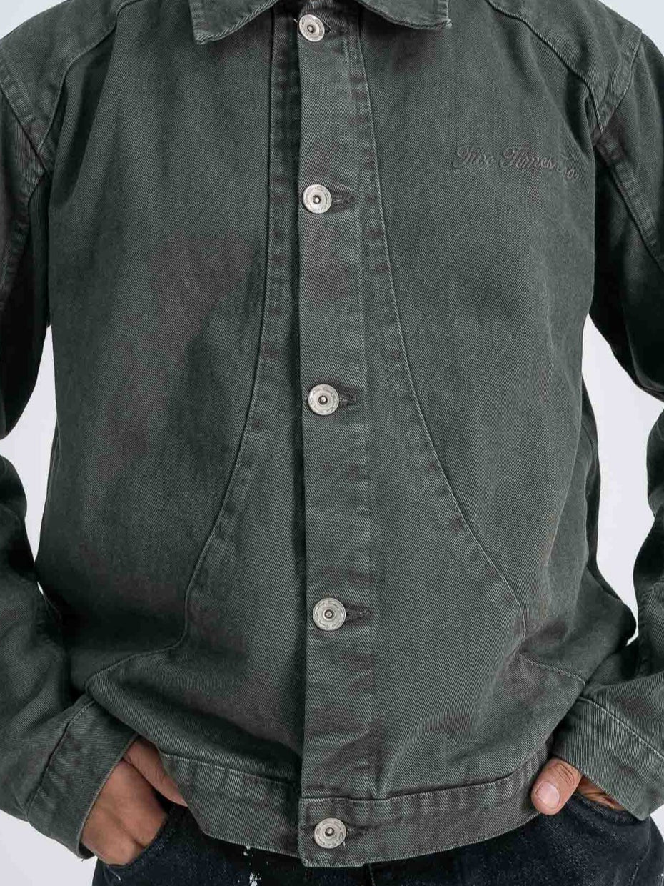 Arc Denim Jacket - Green Army