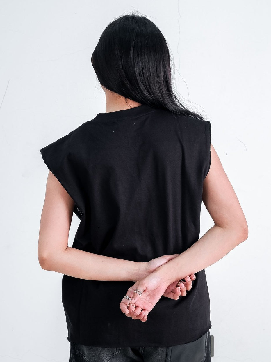 Tanktop Logo Tee - Jet Black / White