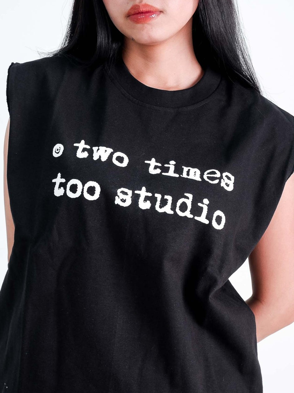 Tanktop Logo Tee - Jet Black / White